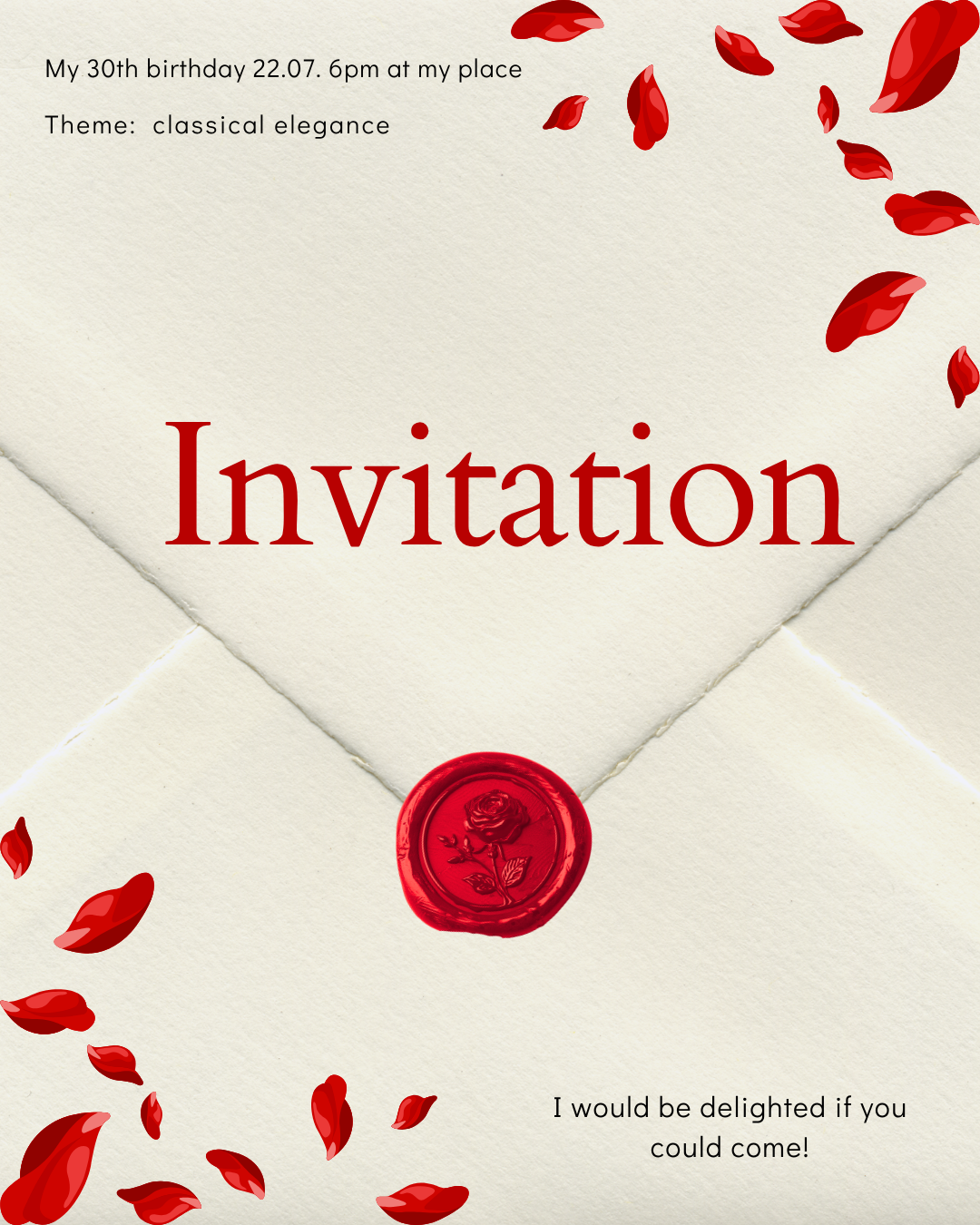 Bloom & Bash floral birthday invitation template